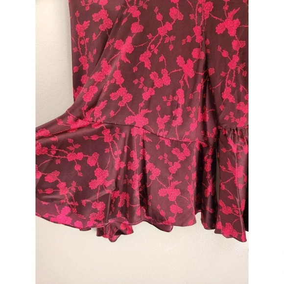 NWT Cinq a Sept Cypress Vine Print Avalon Top Size XS Rhubarb Camilla Red - Picture 5 of 12